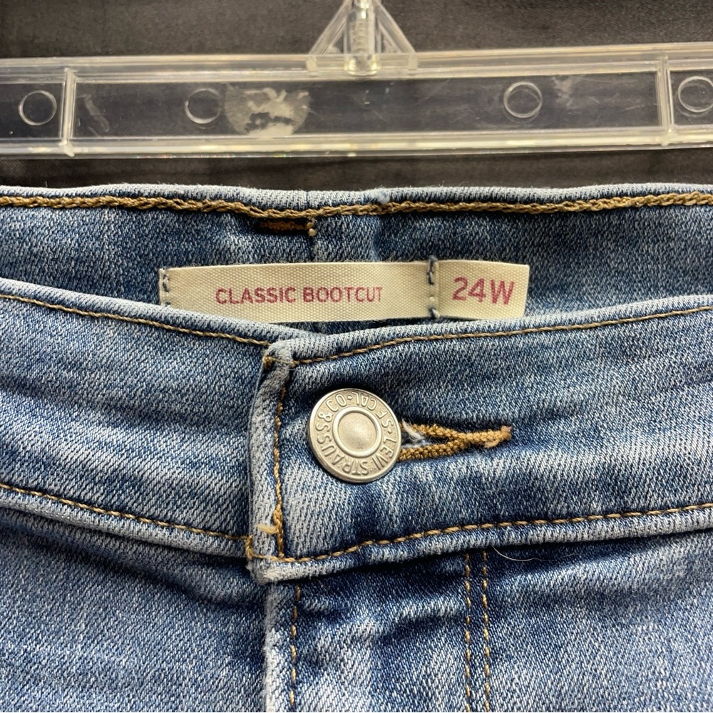 Levi's Blue Boot Cut Jeans with Classic Stitching Sz 24W - Picture 7 of 7